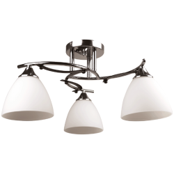 Lustra Ellis Alb cu Crom/Wenge 3xE27 60W Erste