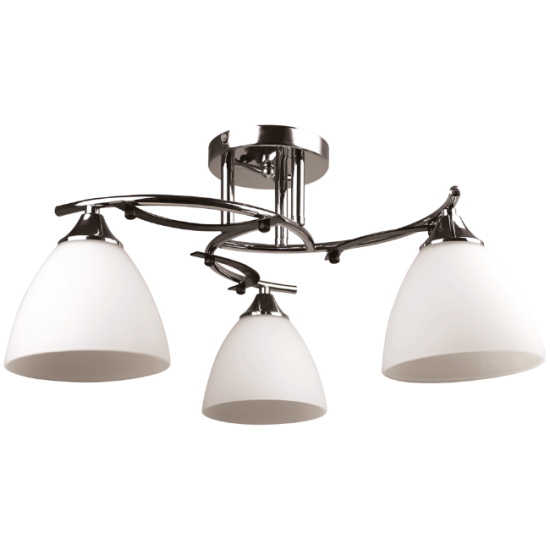 Lustra Ellis Alb cu Crom/Wenge 3xE27 60W Erste