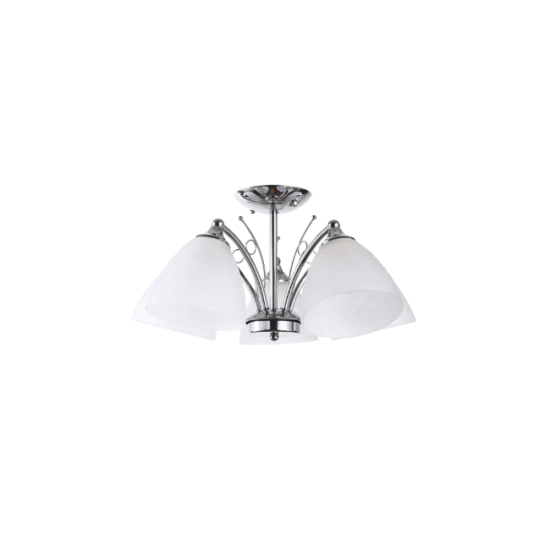 Lustra Arlo Alb cu Crom 5xE27 60W