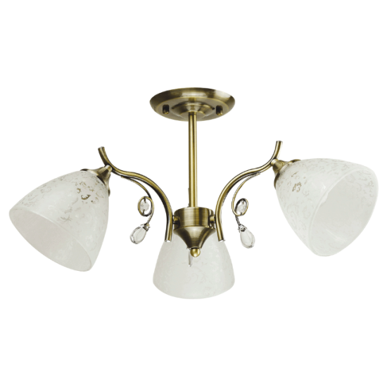 Lustra Lycyan Alb cu Alama 3xE27 60W