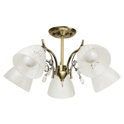 Lustra Lycyan Alb cu Alama 5xE27 60W