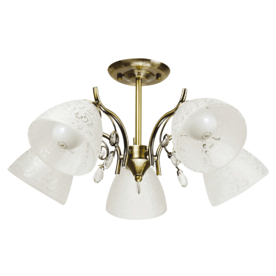 Lustra Lycyan Alb cu Alama 5xE27 60W