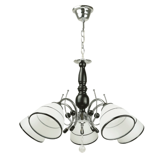 Lustra Dorya Alb cu Negru 5xE27 60W