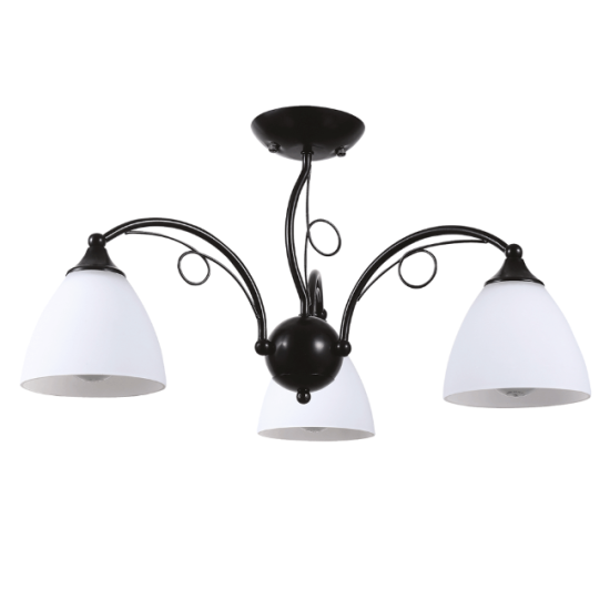 Lustra Bhoema Alb cu Negru 3xE27 60W