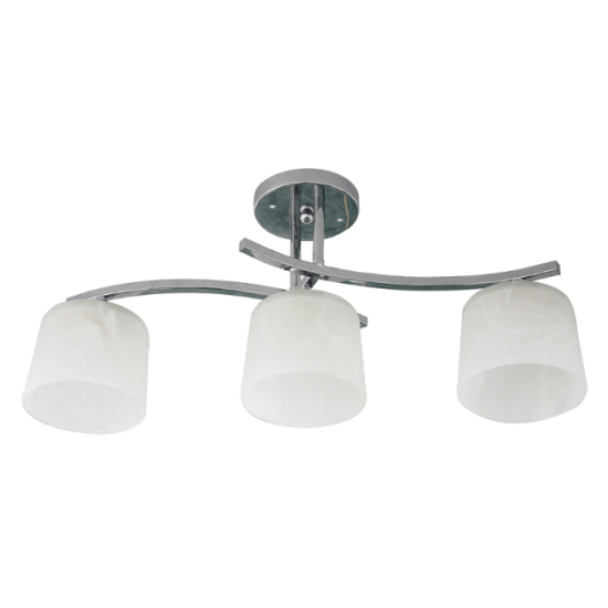 Lustra Nora Crom cu Alb 3xE27 60W