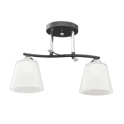 Lustra Valentine Crom cu Negru cu Alb 2xE27 60W