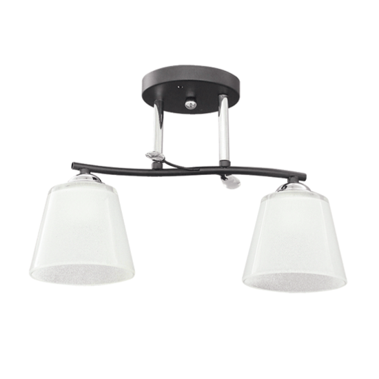 Lustra Valentine Crom cu Negru cu Alb 2xE27 60W