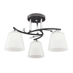Lustra Valentine Crom cu Negru cu Alb 3xE27 60W Erste