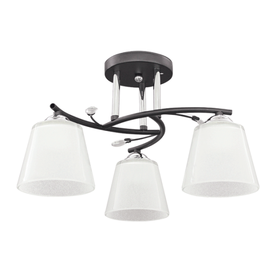 Lustra Valentine Crom cu Negru cu Alb 3xE27 60W Erste