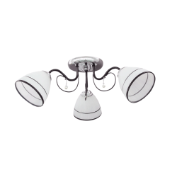 Lustra Clover Crom cu Negru cu Alb 3xE27 60W Erste