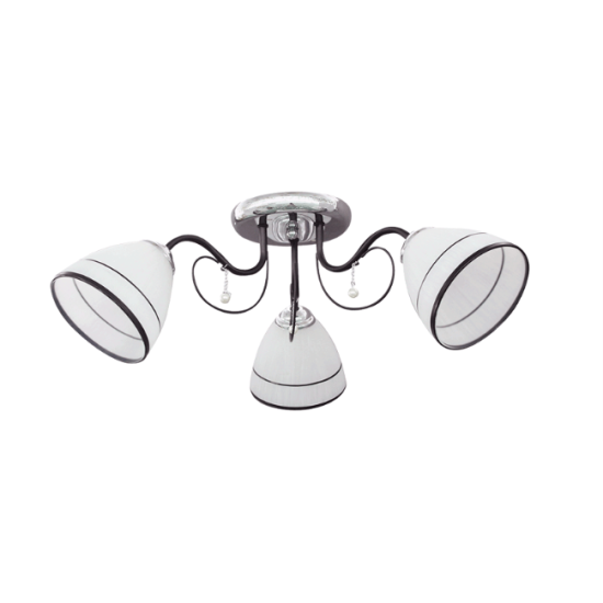 Lustra Clover Crom cu Negru cu Alb 3xE27 60W Erste