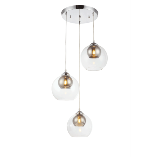 Pendul Triple Bell Crom 3xE27 60W Erste