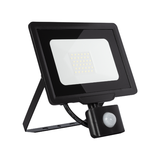 Proiector LED SMD Slim Senzor 30W CW Negru Novelite