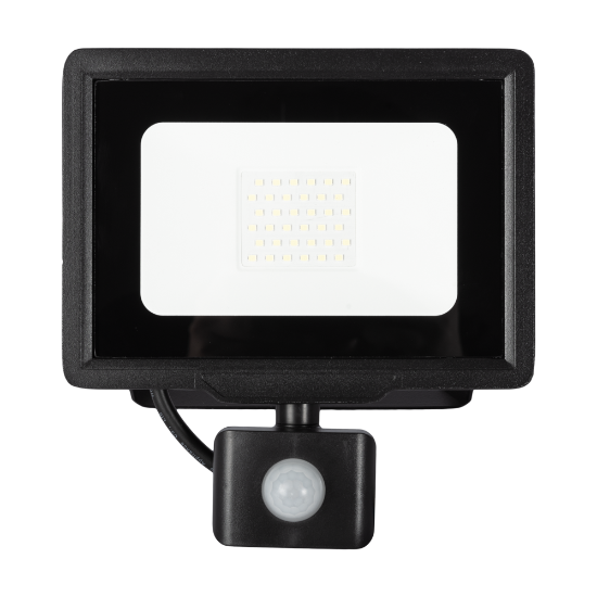 Proiector LED SMD Slim Senzor 30W CW Negru Novelite