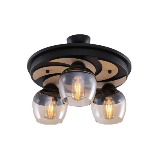 Lustra Maya Negru 3xE27 60W