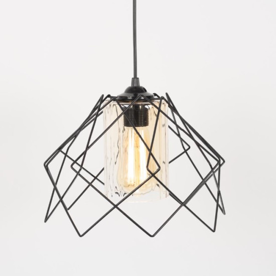 Pendul Kontes Negru 1xE27 60W