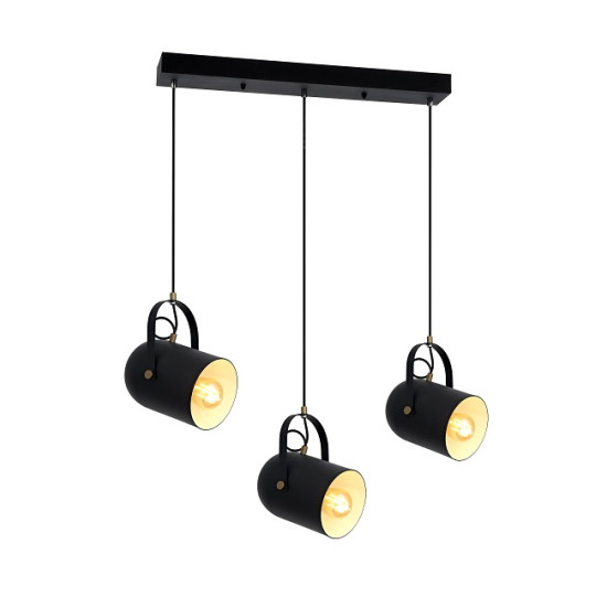 Pendul Catia 3xE27, negru, Oktay