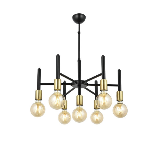 Lustra Arella 7XE27, negru, Oktay