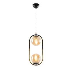 Pendul Monet 2xE27, negru antic, Oktay