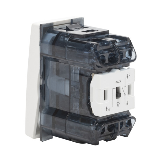 Intrerupator LED 1 Modul, alb, Elbi, Moda Voice