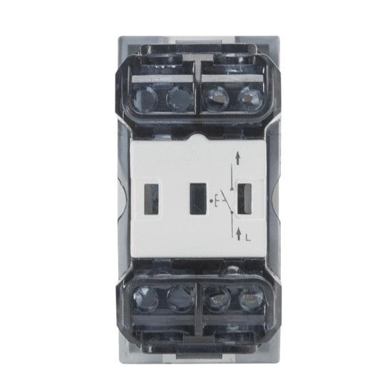 Intrerupator 1 Modul, revenire, alb, Elbi, Moda Voice