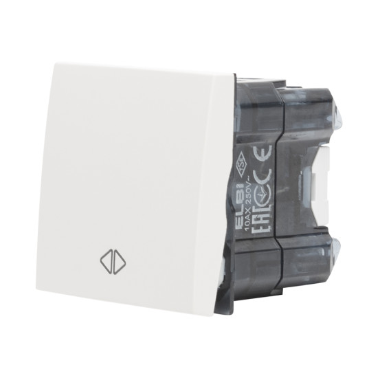 Intrerupator 2 Module, cruce, alb, Elbi, Moda Voice