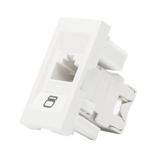 Priza UTP CAT6E, 1 Modul, alb, Elbi, Moda Voice