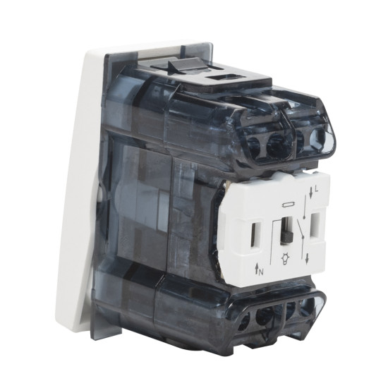 Intrerupator LED 1 Modul, alb mat, Elbi, Moda Voice