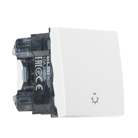 Intrerupator 2 Module, revenire, alb mat, Elbi, Moda Voice