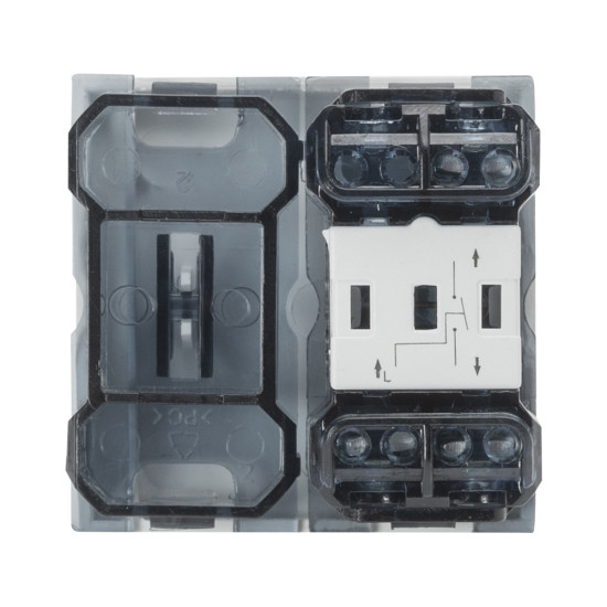 Intrerupator 2 Module, cap scara, alb mat, Elbi, Moda Voice