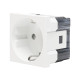 Priza Schuko protectie copii 2 Module, alb mat, Elbi, Moda Voice
