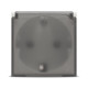 Priza Schuko cu capac de protectie copii 2 Module, alb mat, Elbi, Moda Voice