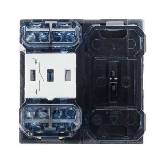 Intrerupator 2 module, Moda Voice, antracit mat, Elbi