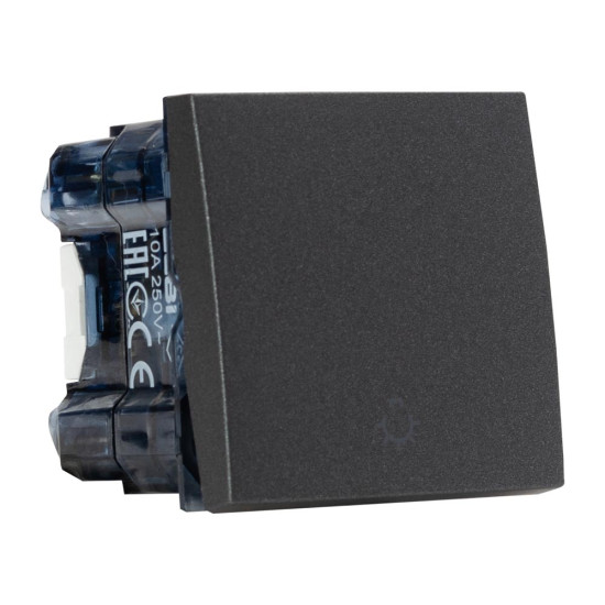 Intrerupator revenire 2 Module, antracit mat, Elbi, Moda Voice