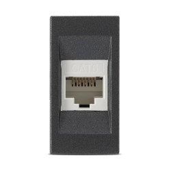 Priza UTP CAT6E, 1 Modul, antracit mat, Elbi, Moda Voice