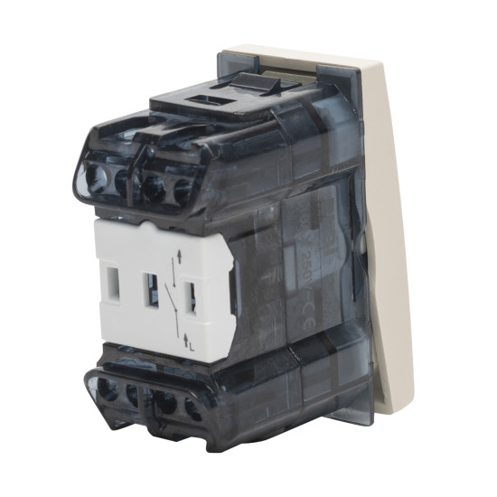 Intrerupator 1 Modul, bej mat, Elbi, Moda Voice