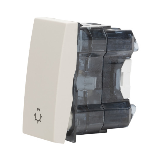 Intrerupator 1 Modul, revenire, bej mat, Elbi, Moda Voice