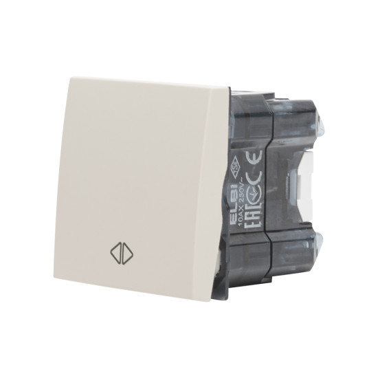 Intrerupator 2 Module, cruce, bej mat, Elbi, Moda Voice