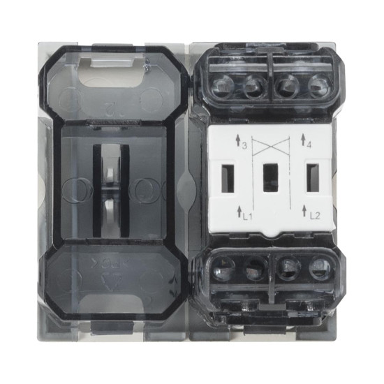 Intrerupator 2 Module, cruce, bej mat, Elbi, Moda Voice