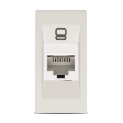 Priza UTP CAT6E, 1 Modul, bej mat, Elbi, Moda Voice