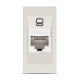 Priza UTP CAT6E, 1 Modul, bej mat, Elbi, Moda Voice