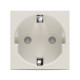 Priza Schuko protectie copii 2 Module, bej mat, Elbi, Moda Voice