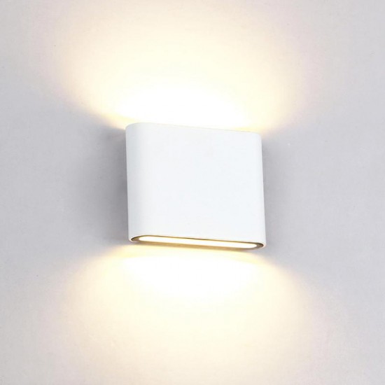 Aplica LED de exterior extra-plata, 6W=40W, 3000K, lumina calda, 540Lm, IP65,alba