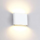 Aplica LED de exterior extra-plata, 6W=40W, 3000K, lumina calda, 540Lm, IP65,alba