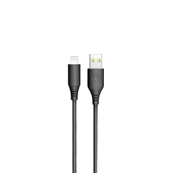 Cablu silicon Tellur USB to Lightning, 3A, 1m, negru