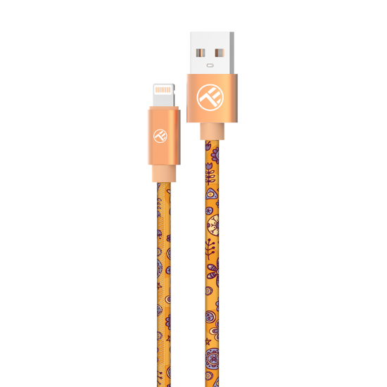 Cablu Graffiti Tellur USB to Lightning,  3A, 1m, portocaliu
