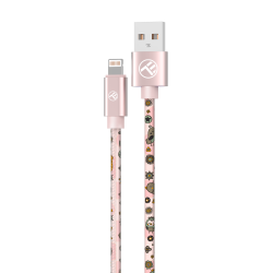 Cablu Graffiti Tellur USB to Lightning,  3A, 1m, roz