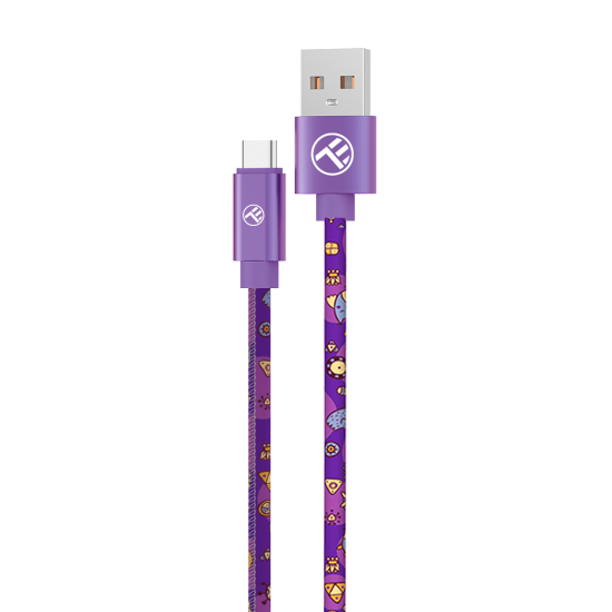 Cablu Graffiti Tellur USB to Type-C, 3A, 1m, mov