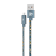 Cablu Graffiti Tellur USB to Type-C, 3A, 1m, albastru