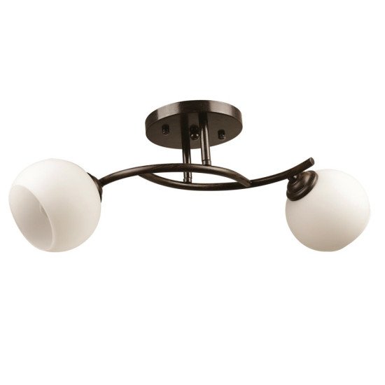 Lustra Erste Ramona, wenge-alb, 2XE27, stil clasic si elegant